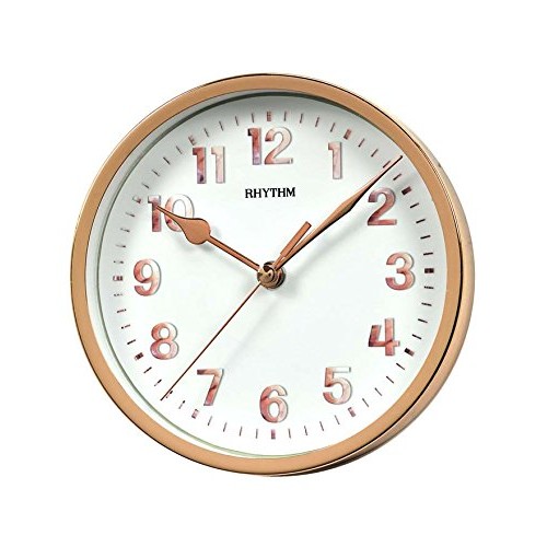 Rhythm Value Added Wall Clock 3D Numerals,Metal Case,Wall & Table Type,Silent Silky Move